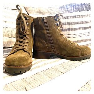 Brand New Olive suede booties size 8